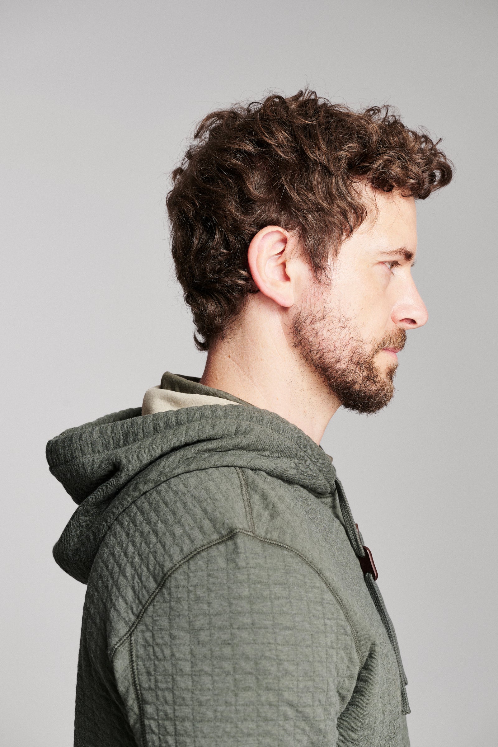 Box Quilt Hoodie Pullover