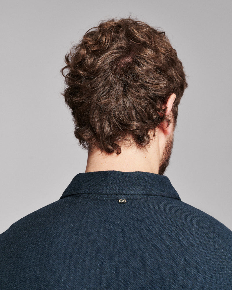 Long Sleeve Hemp Cotton Twill Polo