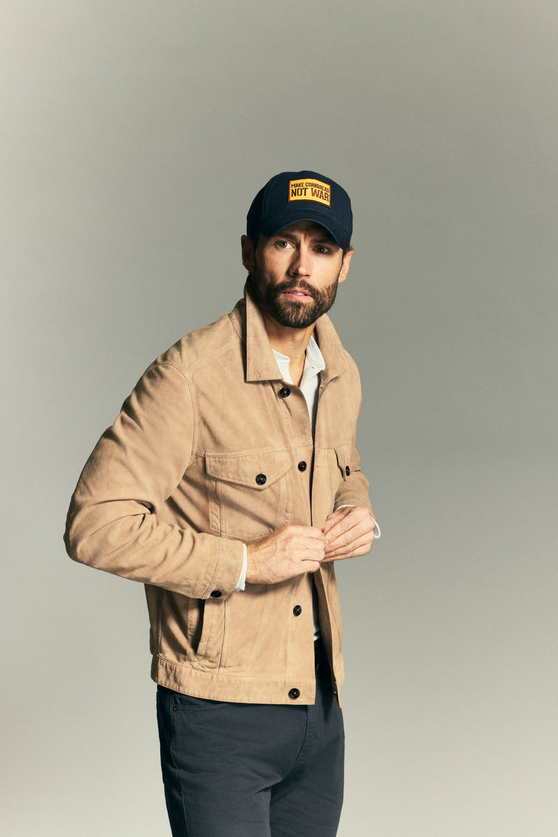 Waxed Suede Tupelo Trucker Jacket
