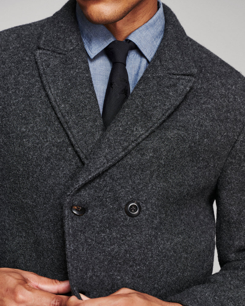 Boiled Wool Bond Peacoat