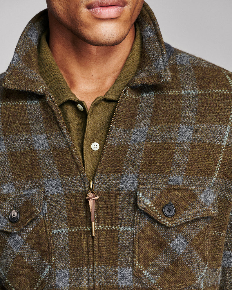 Numajiri Plaid Knit Jacket
