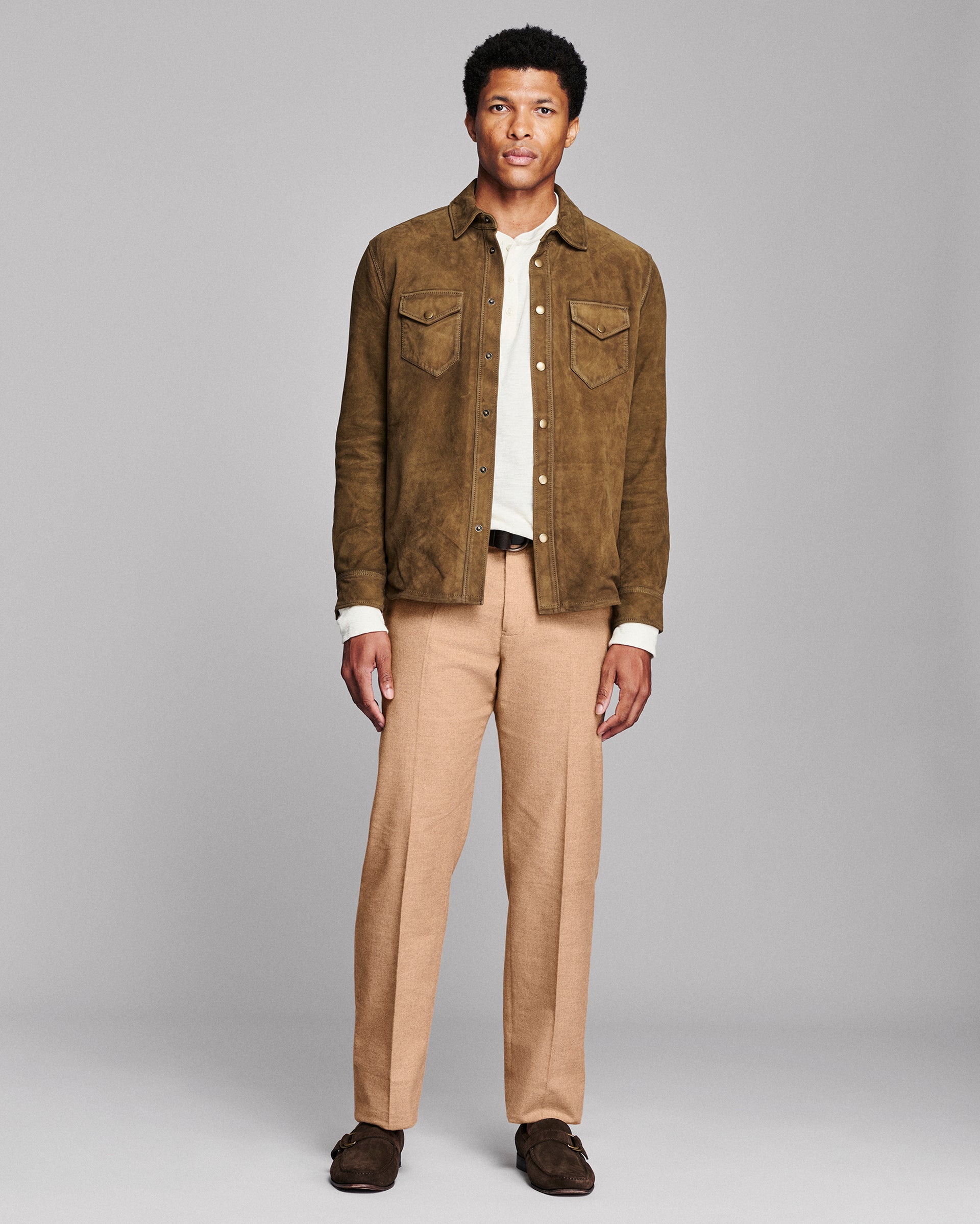 Savoy Waxed Suede Workshirt