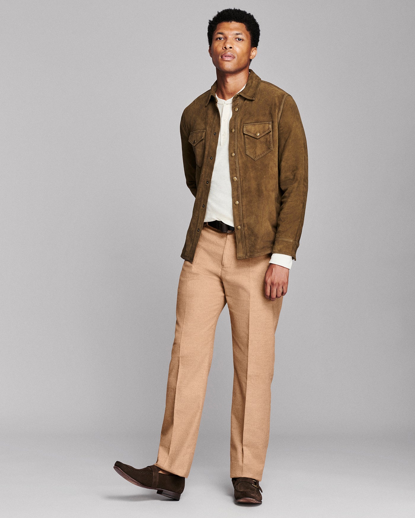 Savoy Waxed Suede Workshirt