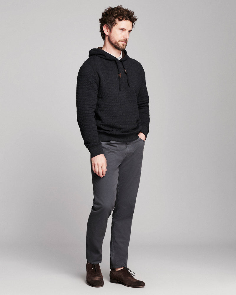 Box Quilt Hoodie Pullover
