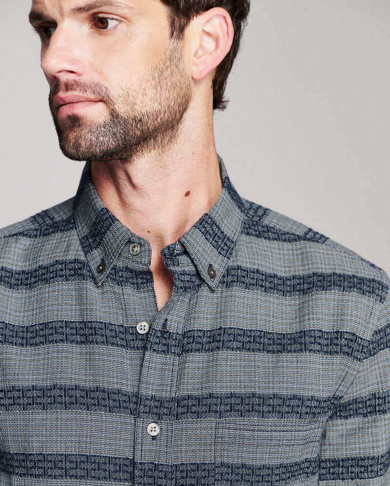 Jacquard Barre Stripe Tuscumbia Shirt