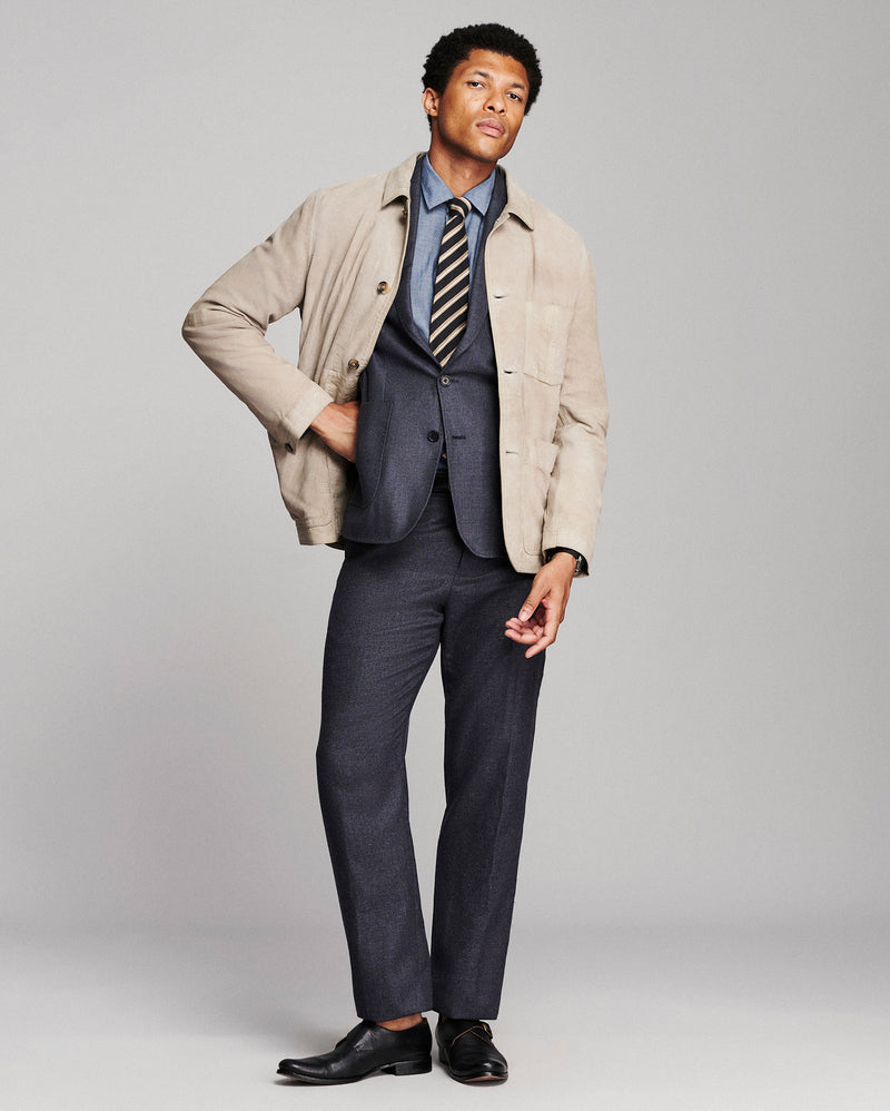 Colbert Waxed Suede Chore Coat