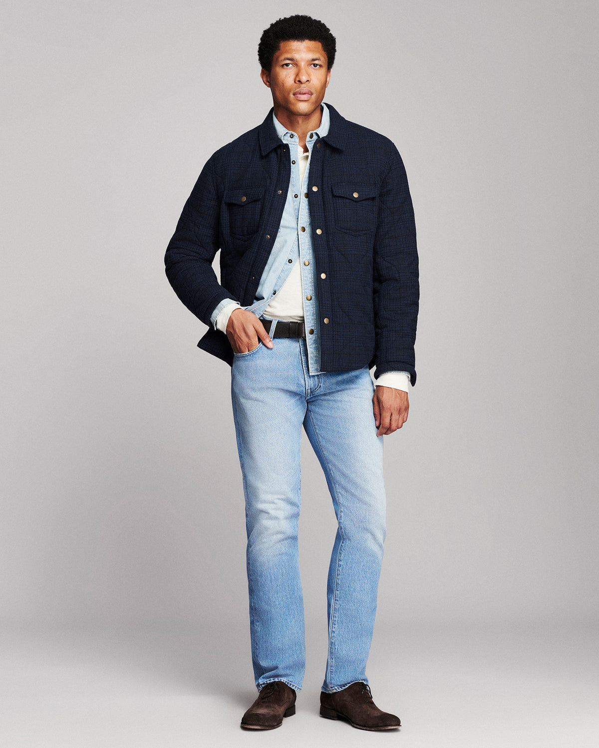 Onion Quilted Plaid Theo Shirt Jacket