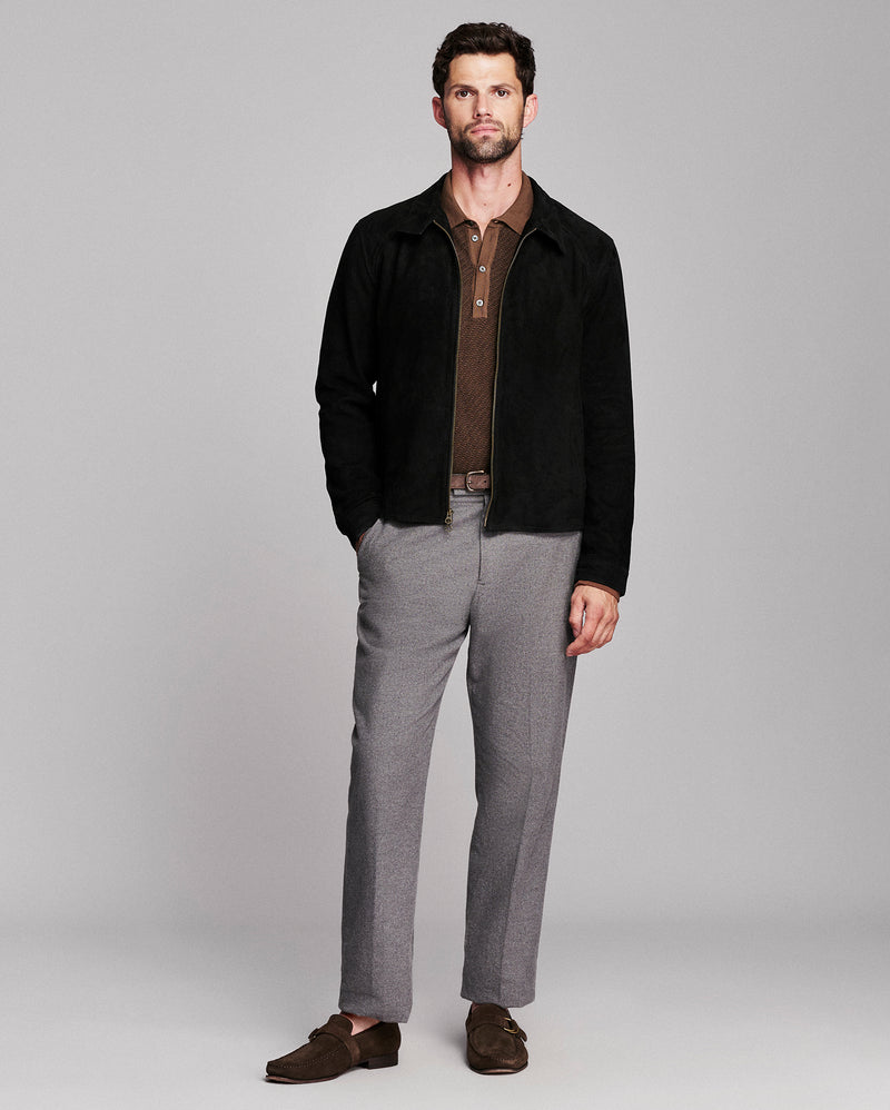Suede Harrington Jacket