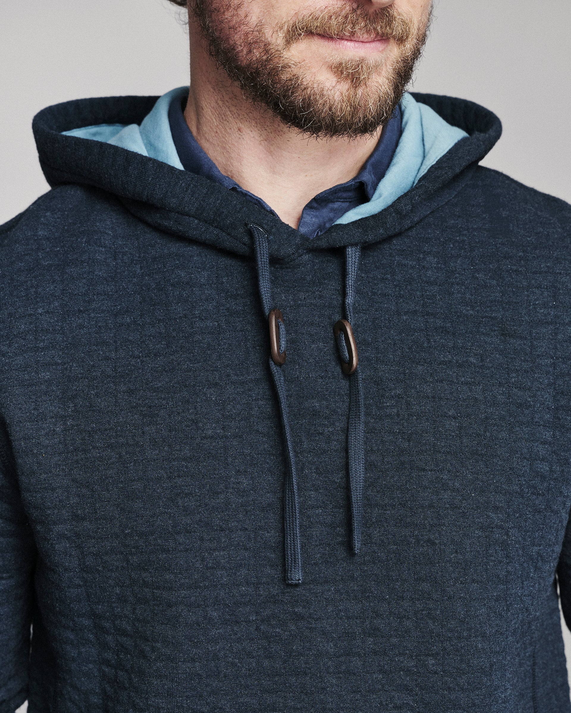 Box Quilt Hoodie Pullover