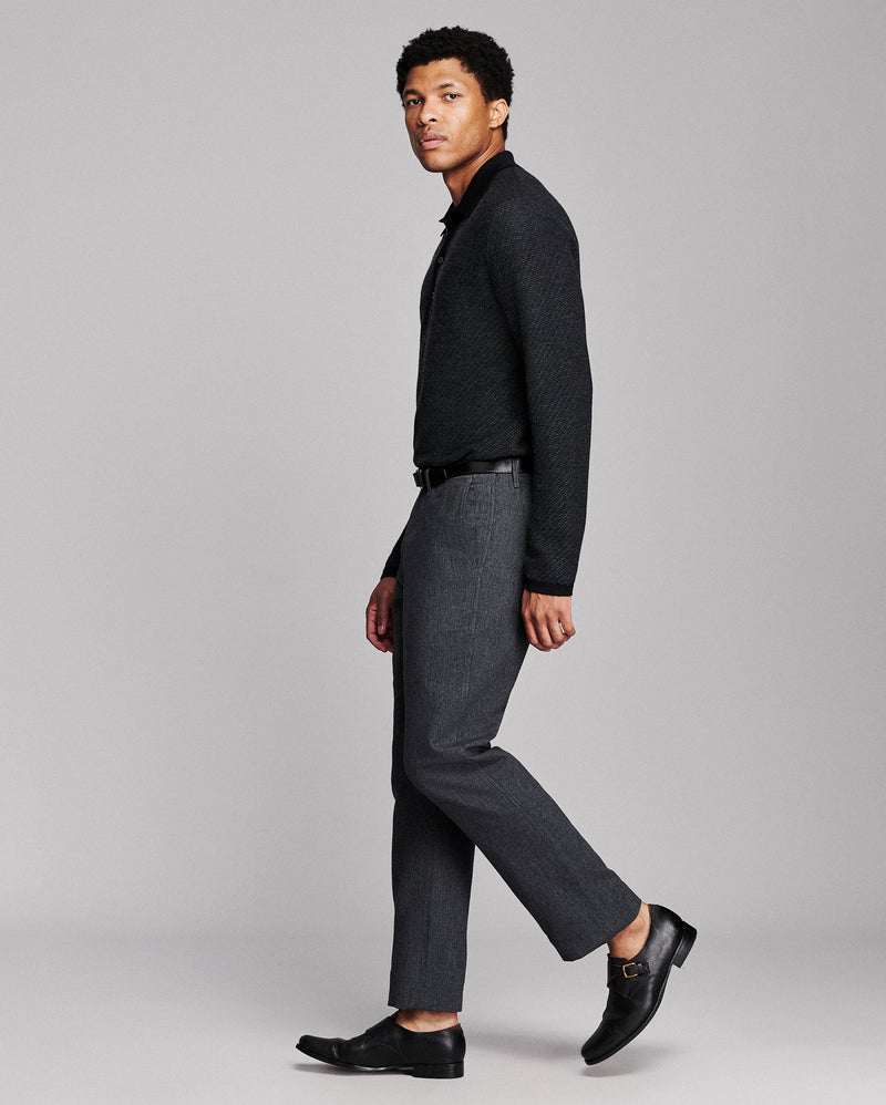Step Jacquard Sweater Polo