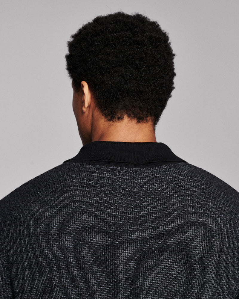 Step Jacquard Sweater Polo