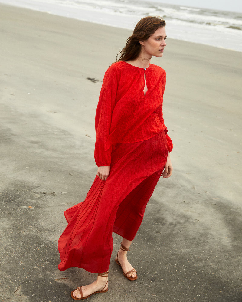 Sunray Pintuck Skirt