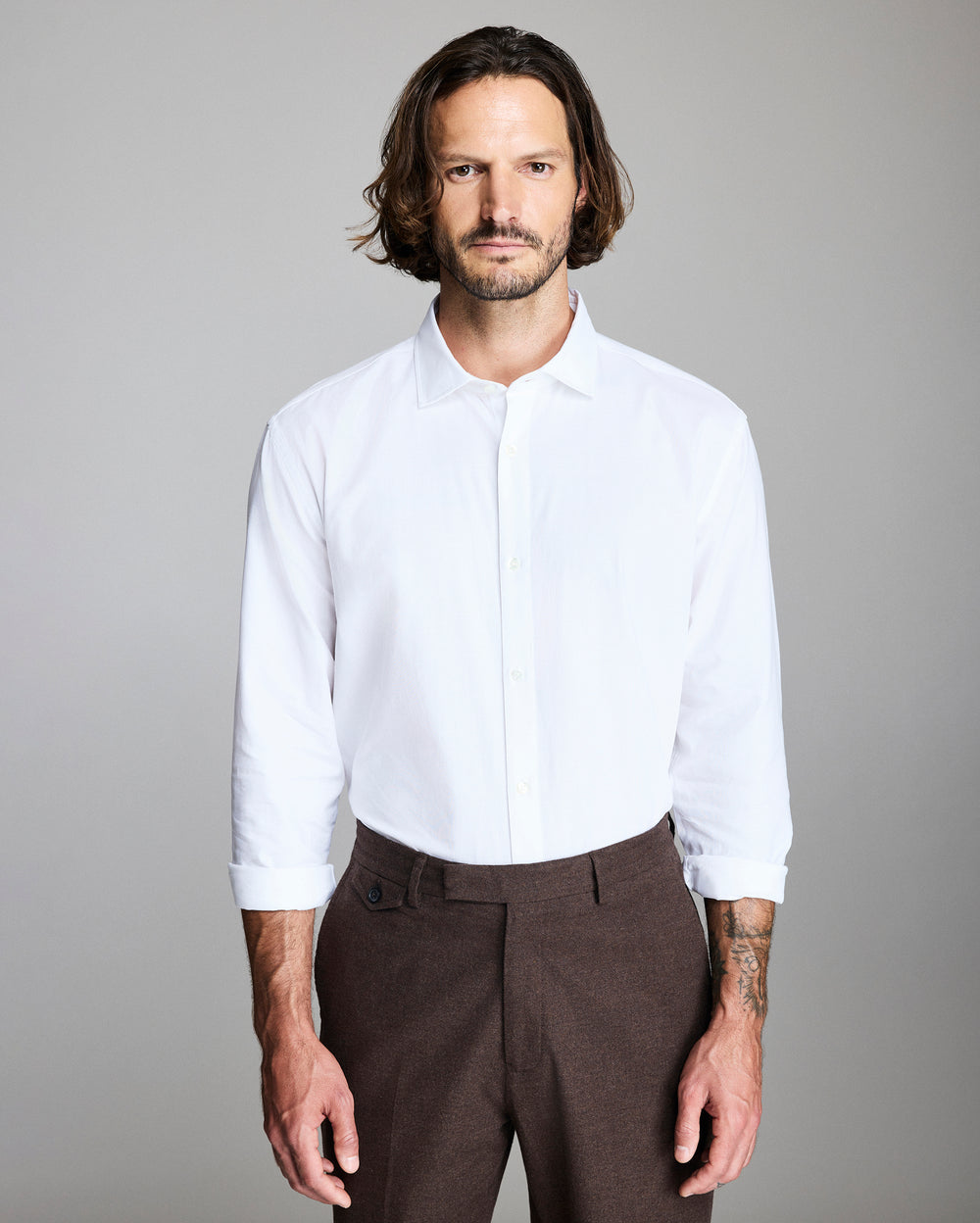 Oxford Hutcheson Dress Shirt in White