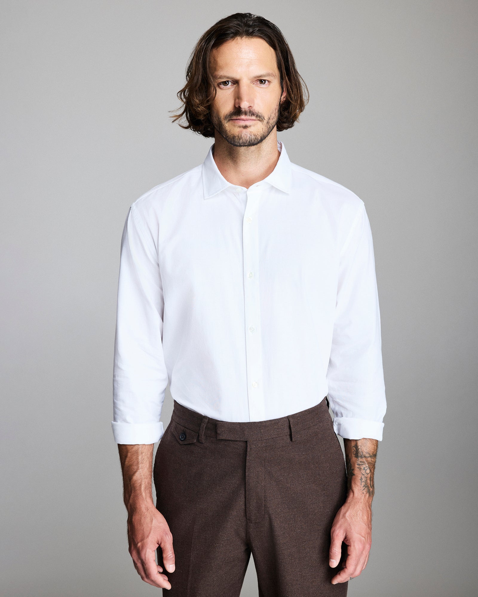 Oxford Hutcheson Dress Shirt in White