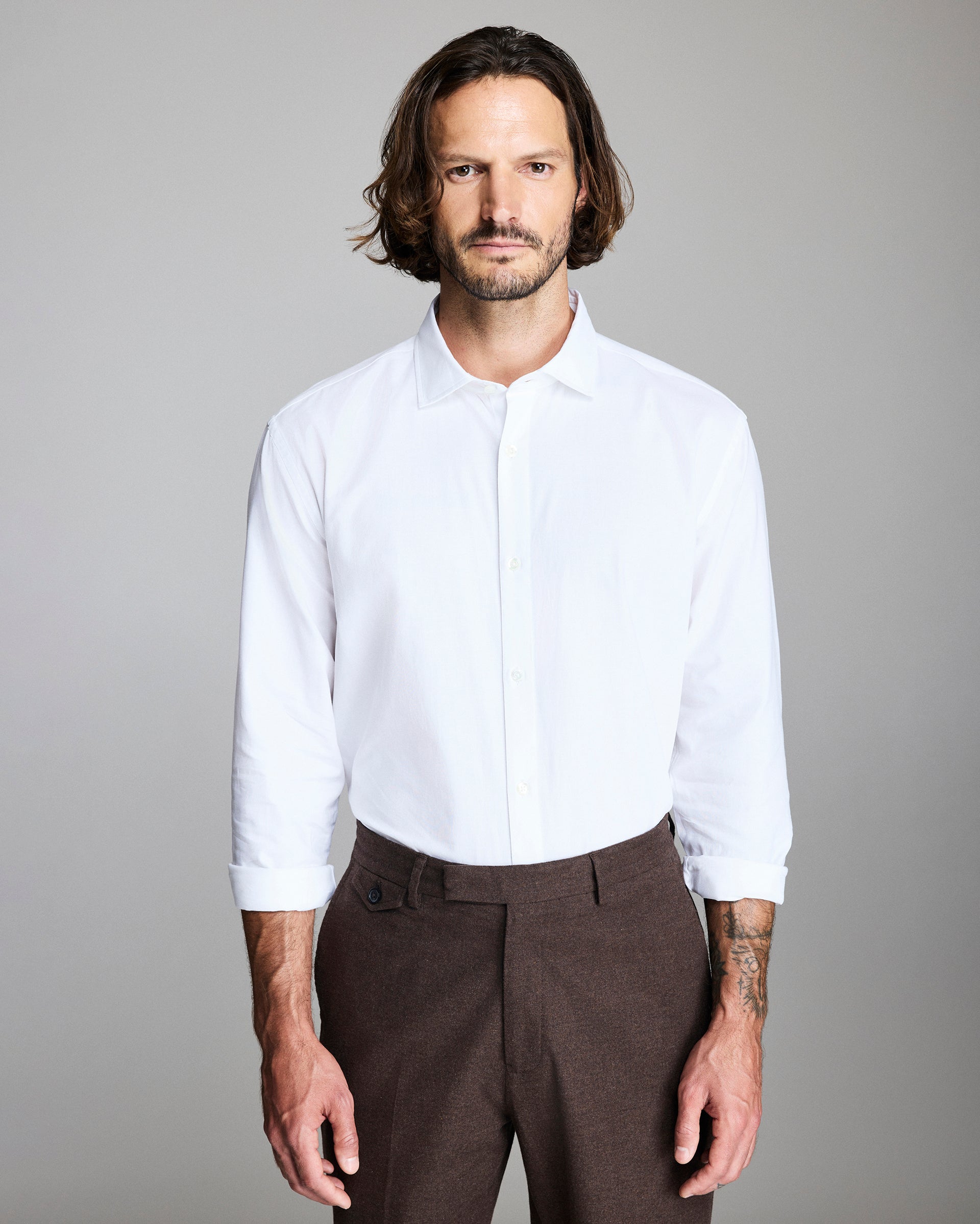 Oxford Hutcheson Dress Shirt in White