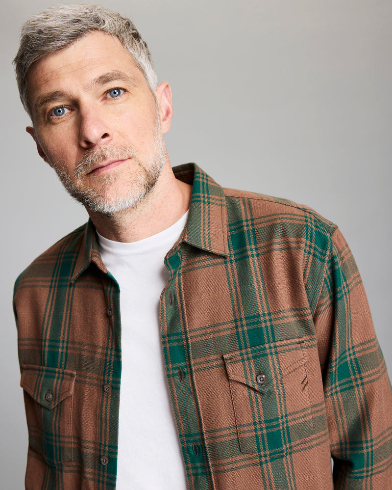 Large Scale Plaid Western Shirt