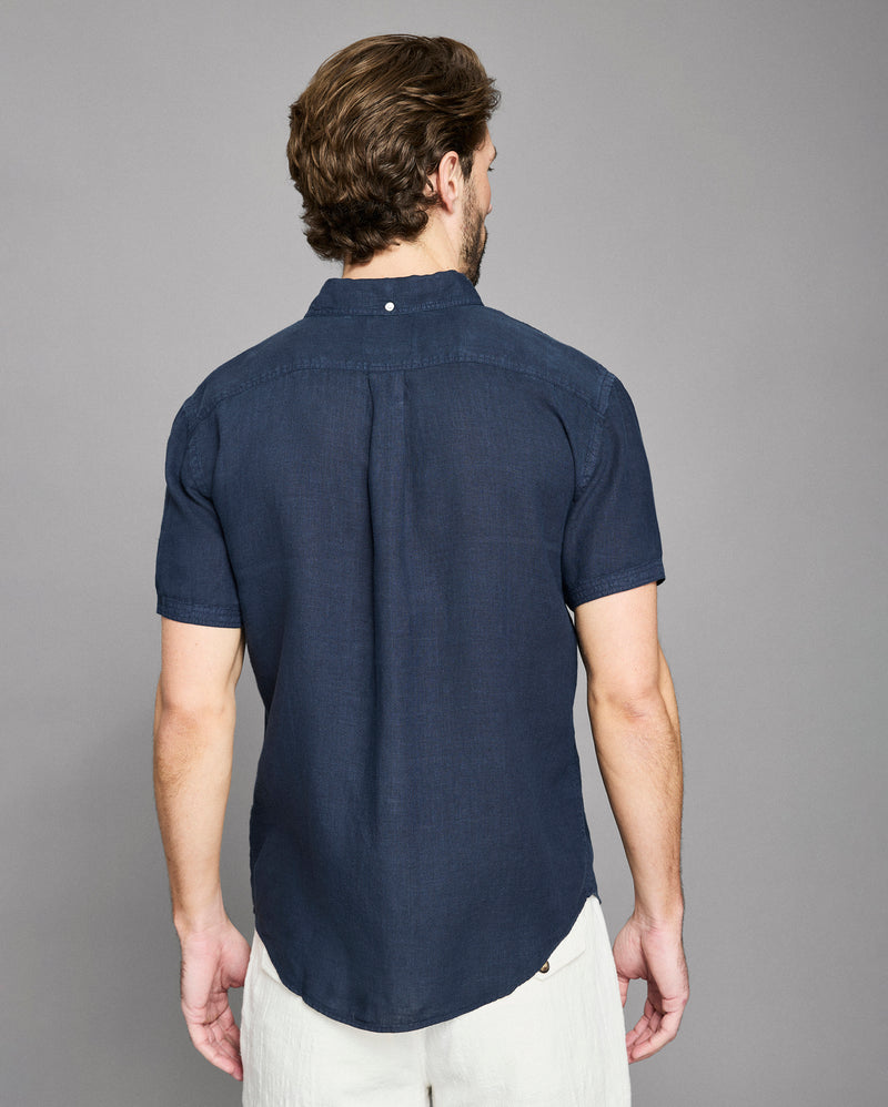 Short Sleeve Linen Tuscumbia Shirt Button Down