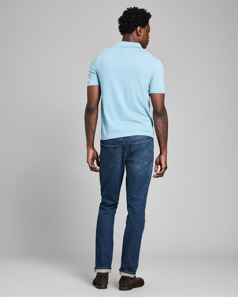 Cotton Linen Sweater Polo