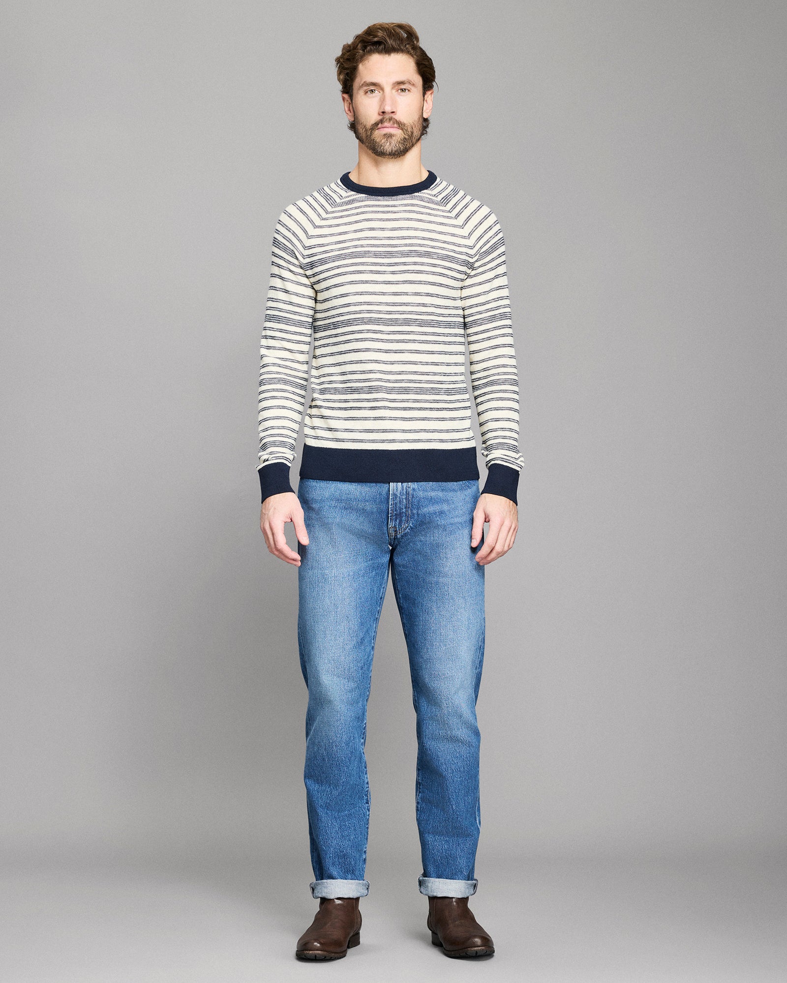 Raglan Stripe Crew