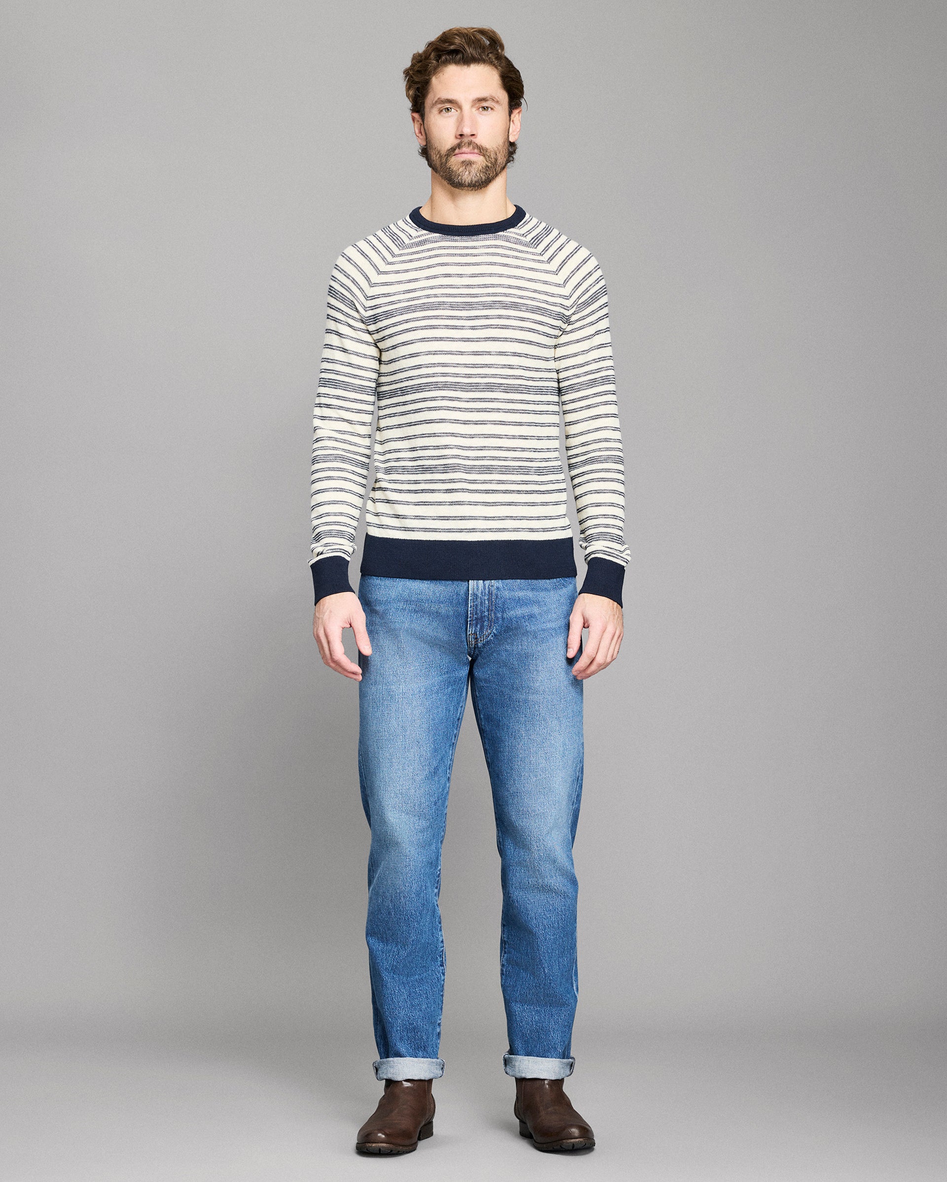 Raglan Stripe Crew