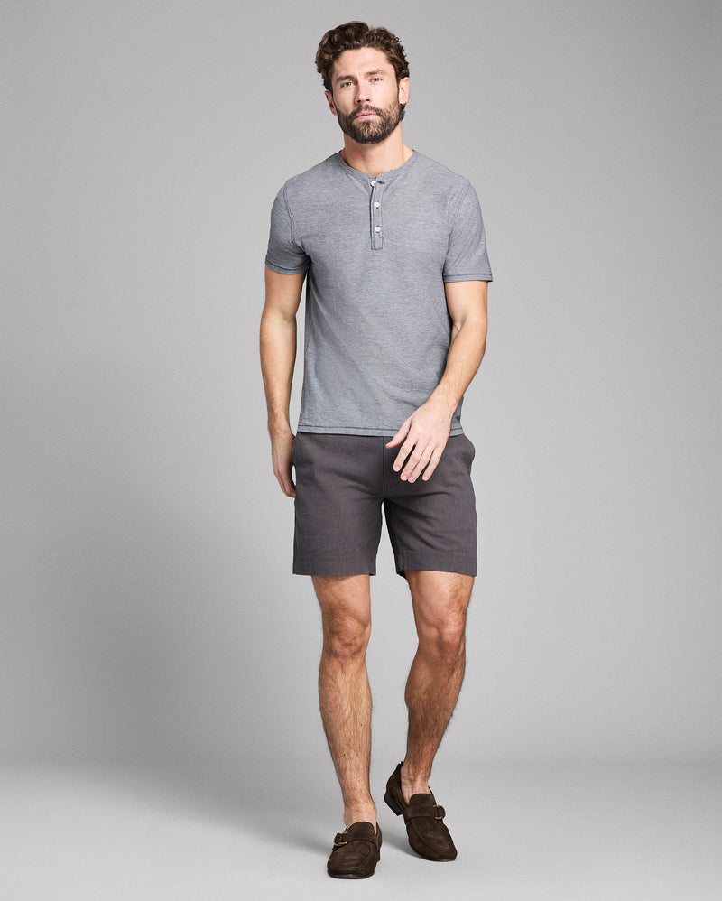Short Sleeve Birdseye Henley