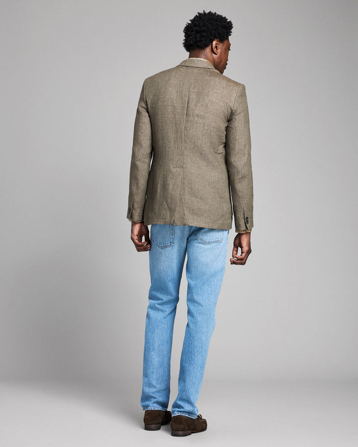 Micro Houndstooth Linen Archie Jacket