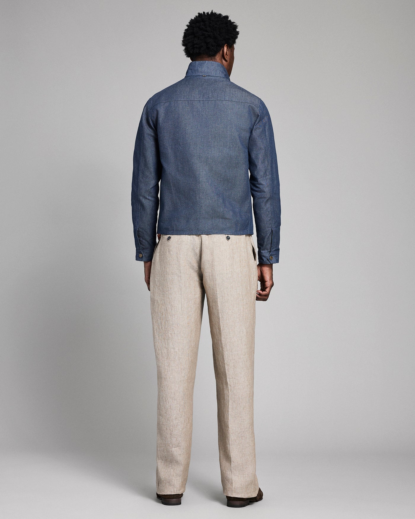 Waxed Denim Harrington Jacket