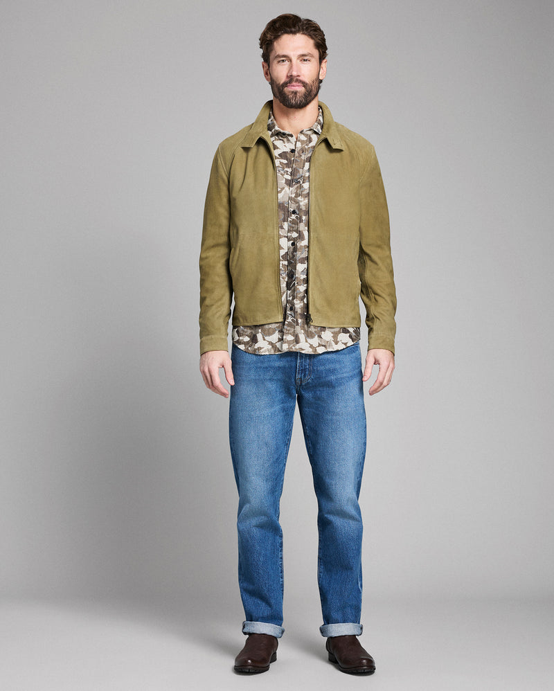 Suede Harrington Jacket