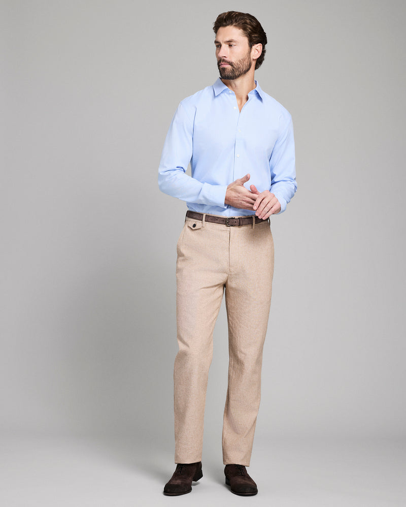 Chambray Flat Front Pant