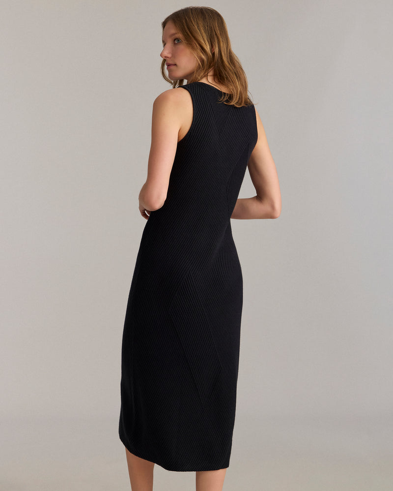 Transfer Rib V-Neck Dress
