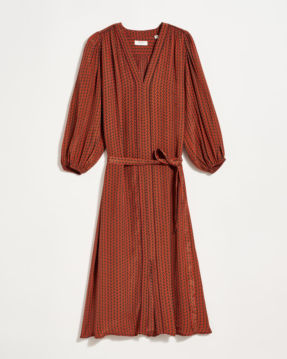Tea Dress in Wine/Chocolate