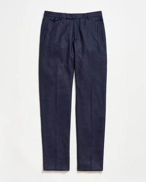 Flat Front Trouser in Dark Navy