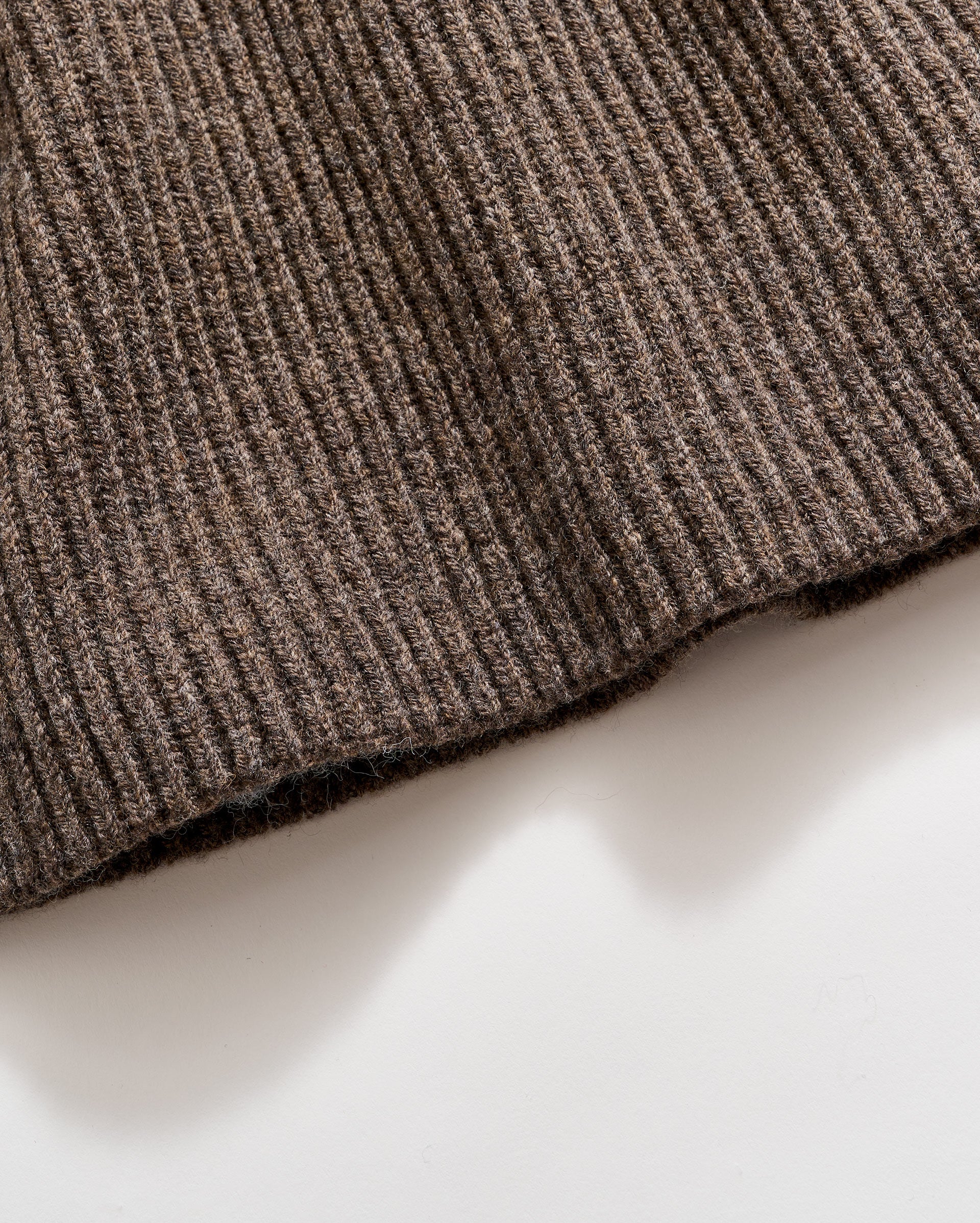 Straight Rib Sweater Skirt in Heathered Mink