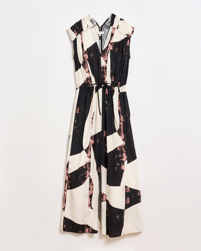 Modern Art V-Neck Maxi Dress