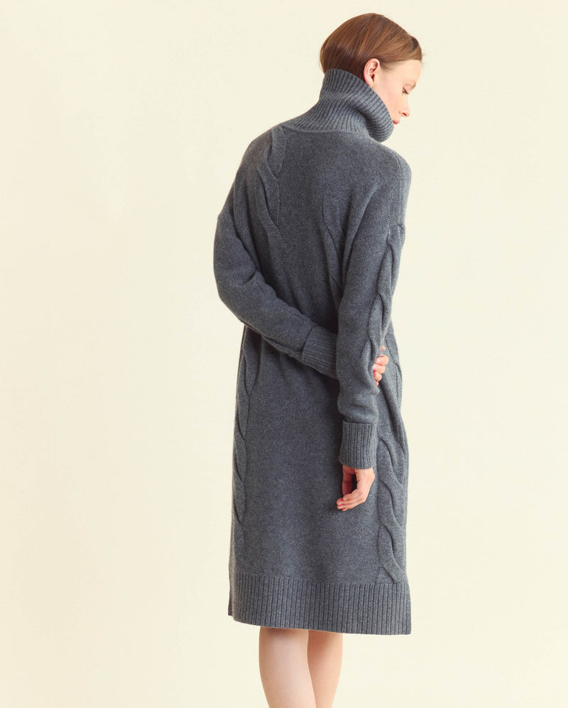 Fading Cable Sweater Dress