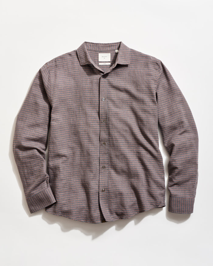 Plaid shirt on a light gray background