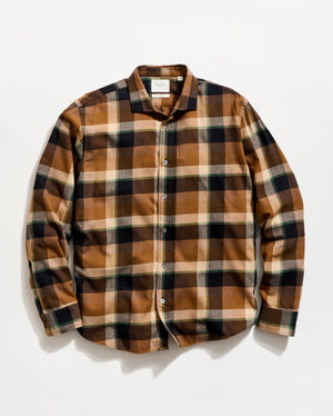 Large Scale Plaid Cedar Shirt in Brown/Multi