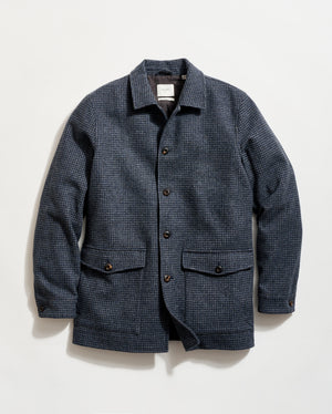 Bennet Overcoat in Navy/Multi