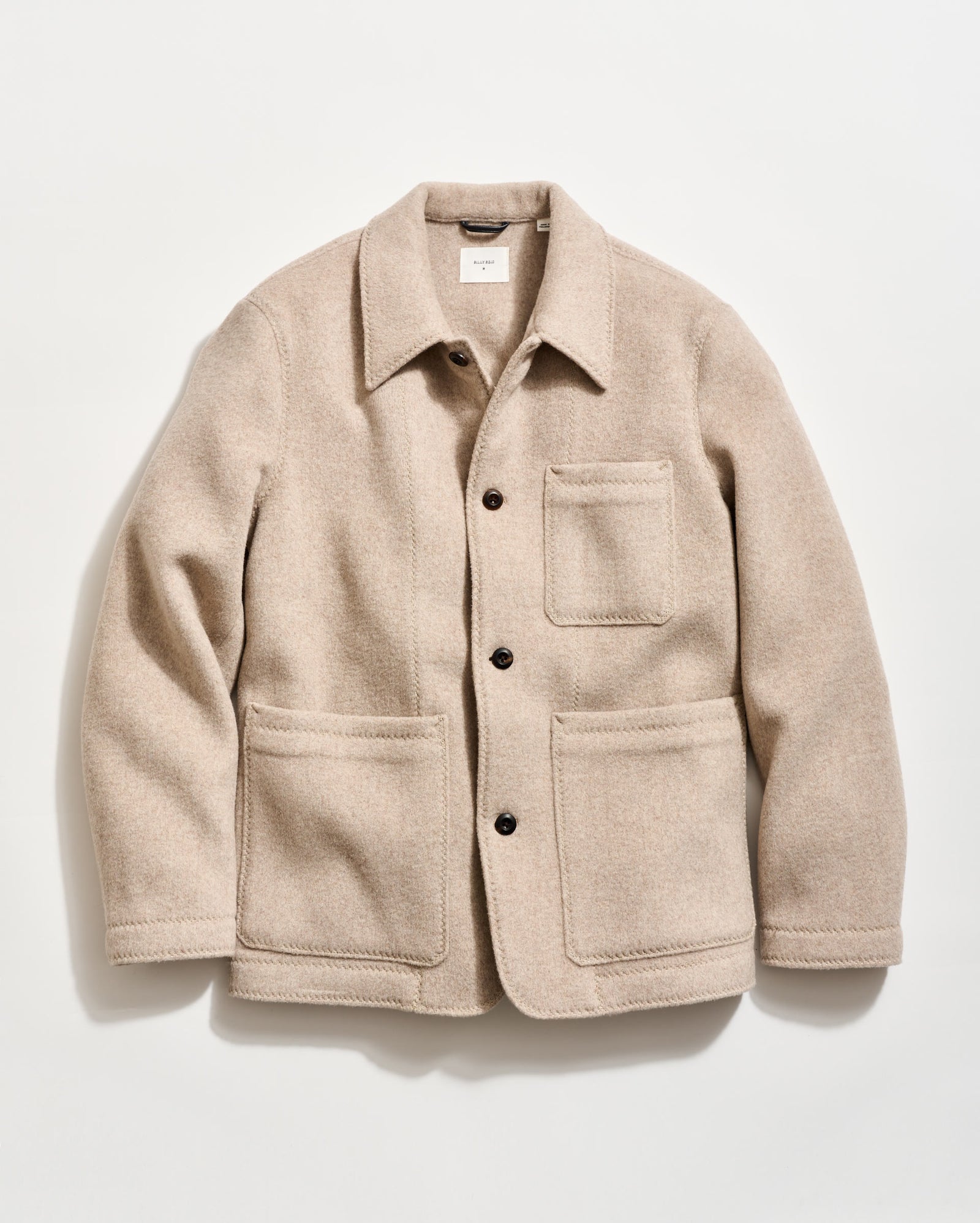 FELTED WOOL CHORE COAT	DOVE HEATHER