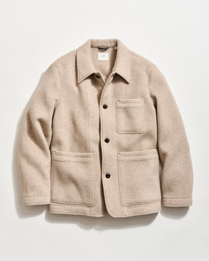 FELTED WOOL CHORE COAT	DOVE HEATHER