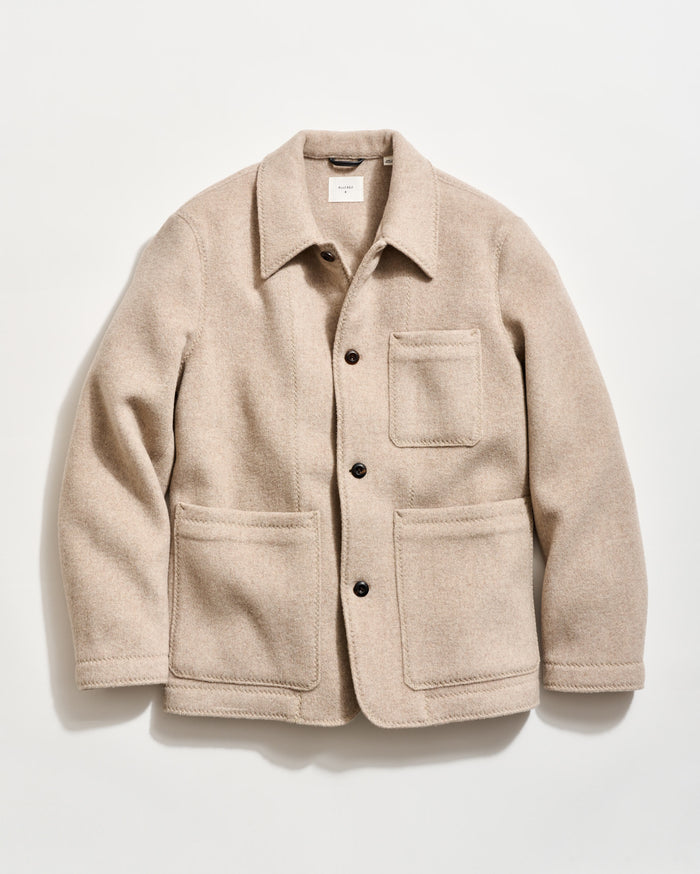 FELTED WOOL CHORE COAT	DOVE HEATHER