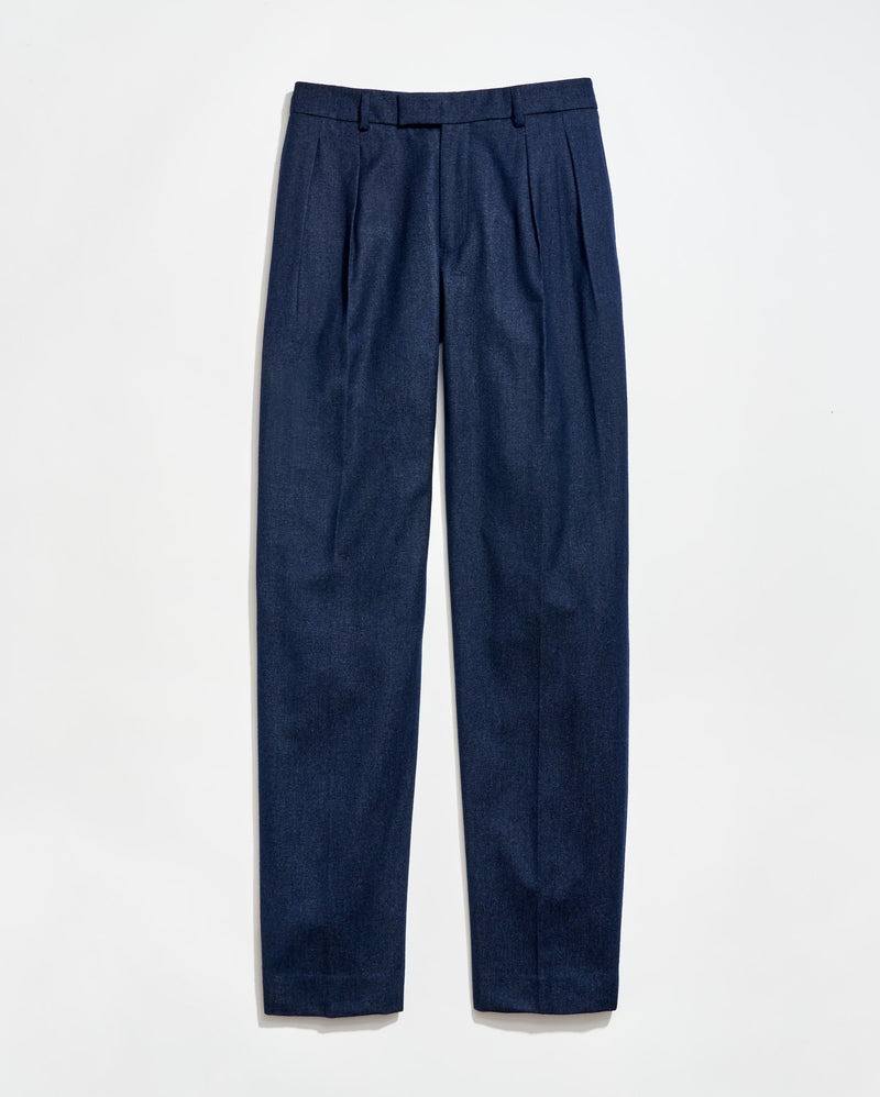 Twill Double Pleated Trouser