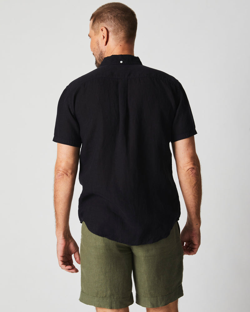 Short Sleeve Linen Tuscumbia Shirt Button Down