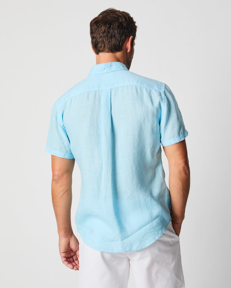 Short Sleeve Linen Tuscumbia Shirt Button Down