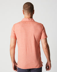 Stripe Pensacola Polo in Burnt Red