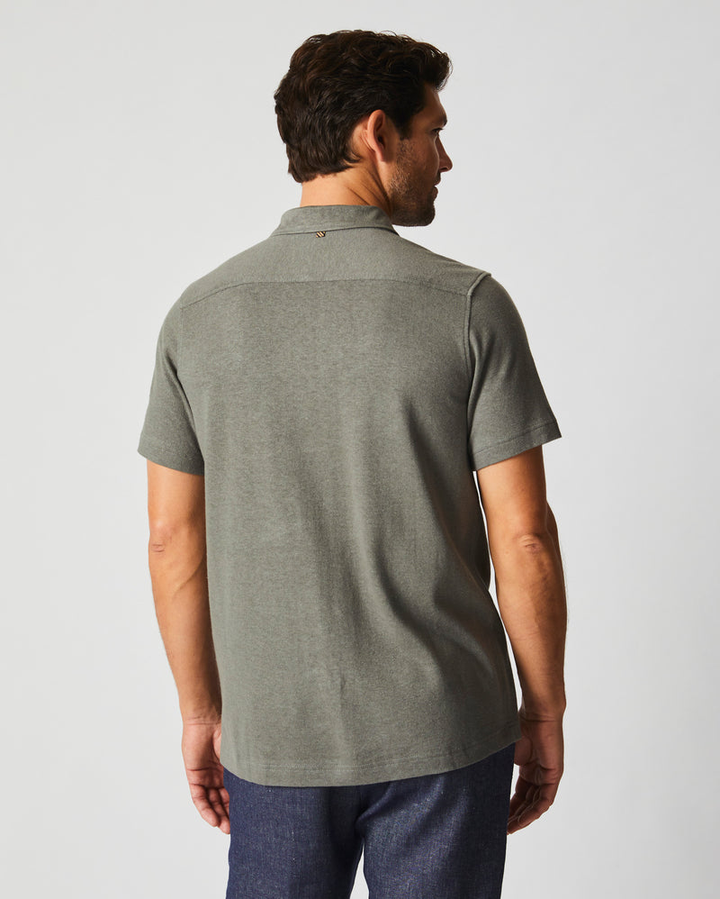 Short Sleeve Hemp Cotton Knit Shirt