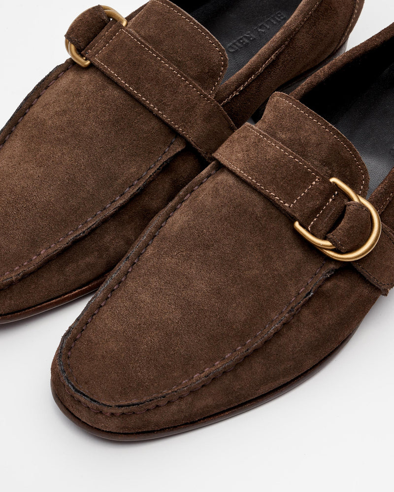 D-Ring Loafer in Olive/Brown Alternate