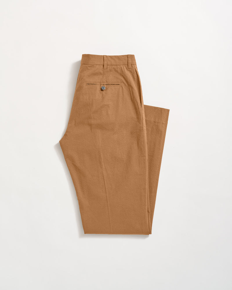 Seersucker Double Pleated Trouser