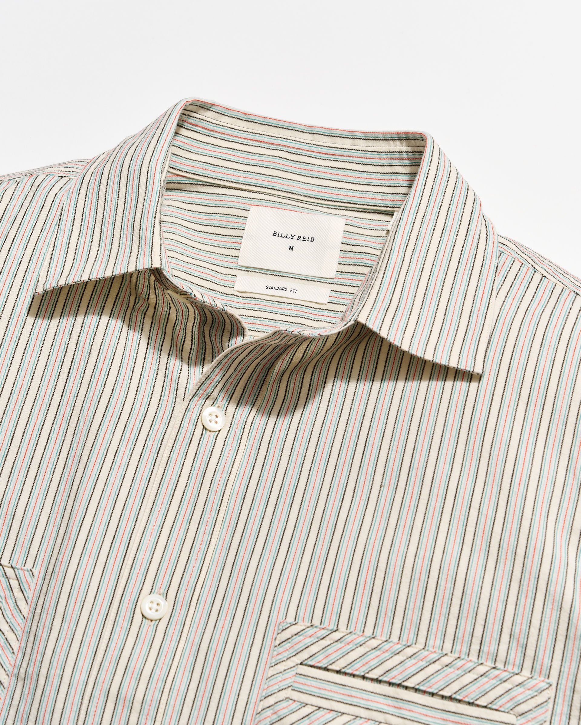 Collar of the shirt.