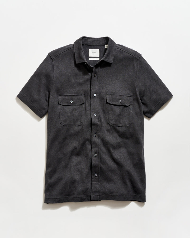 Short Sleeve Hemp Cotton Knit Shirt